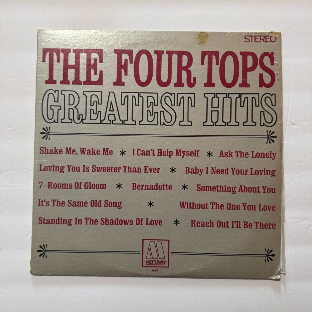 Four Tops - Greatest Hits LP 1967 Motown Soul S-662 Stereo VG/VG